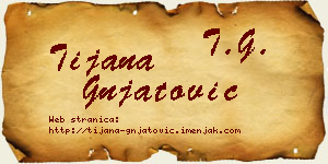 Tijana Gnjatović vizit kartica